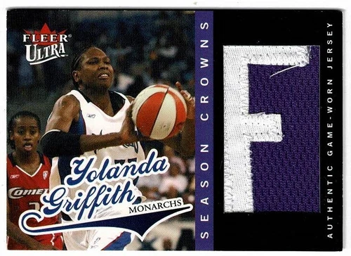 YOLANDA GRIFFITH 2004 Fleer Ultra WNBA Season Crowns Patch Card #/8🏀+FREE Auto!