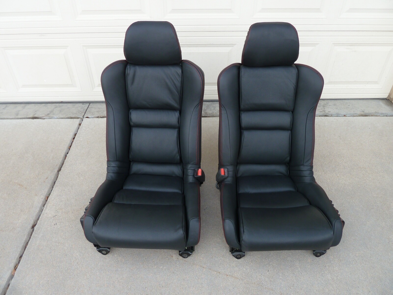 NEW Leather 1991-2005 Acura NSX Factory Seats Perforated Black Red Stitching