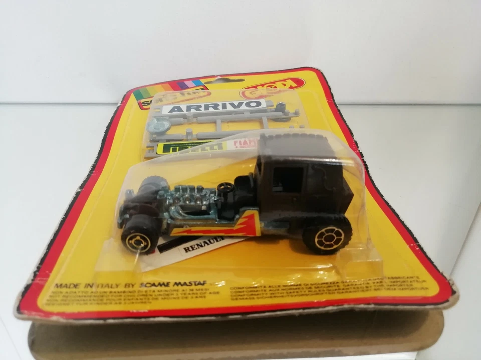 GIODI ITALY DRAGSTER CON ACCESORIOS EN MARRÓN CASI COMO NUEVO EN BLISTER MUY ... - Imagen 3 de 4