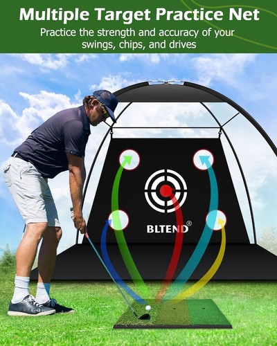 Siatka golfowa - siatki treningowe 10x7 stóp do jazdy na podwórku, trening uderzeniowy w golfa - Zdjęcie 5 z 7