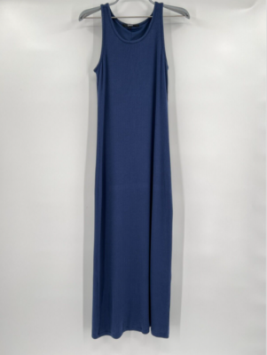 Quince Women's Navy Blue Tencel Rib Knit Midi Dress sz S Sleeveless NWT |  eBay