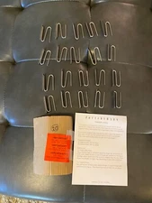 Pottery Barn (Set of 20) NEW PB Curtain Drapery Hooks 1.5” Silver Color Metal