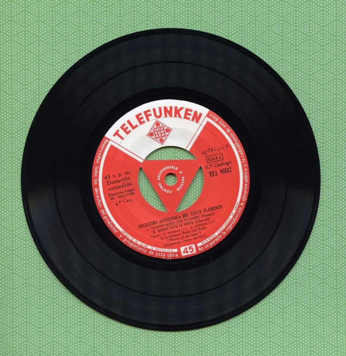 PERICON DE CADIZ / Cante Flamenco / TELEFUNKEN TFJ 95512 Press