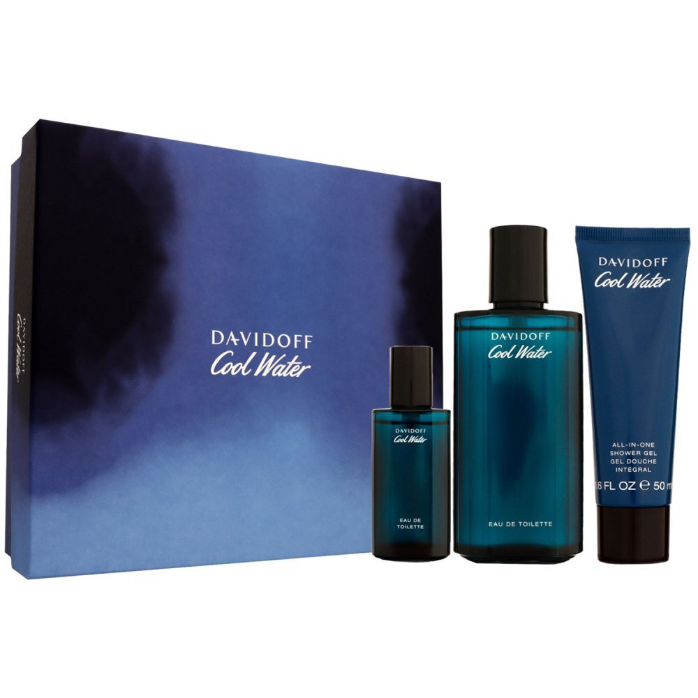 Davidoff Cool Water Man - Men Set 75 ml EDT & 15 ml EDT & 50 ml Duschgel SG