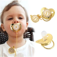 Letter Love Baby Pacifier – Personalized Initial | BPA-Free + Clip | Gift-Ready