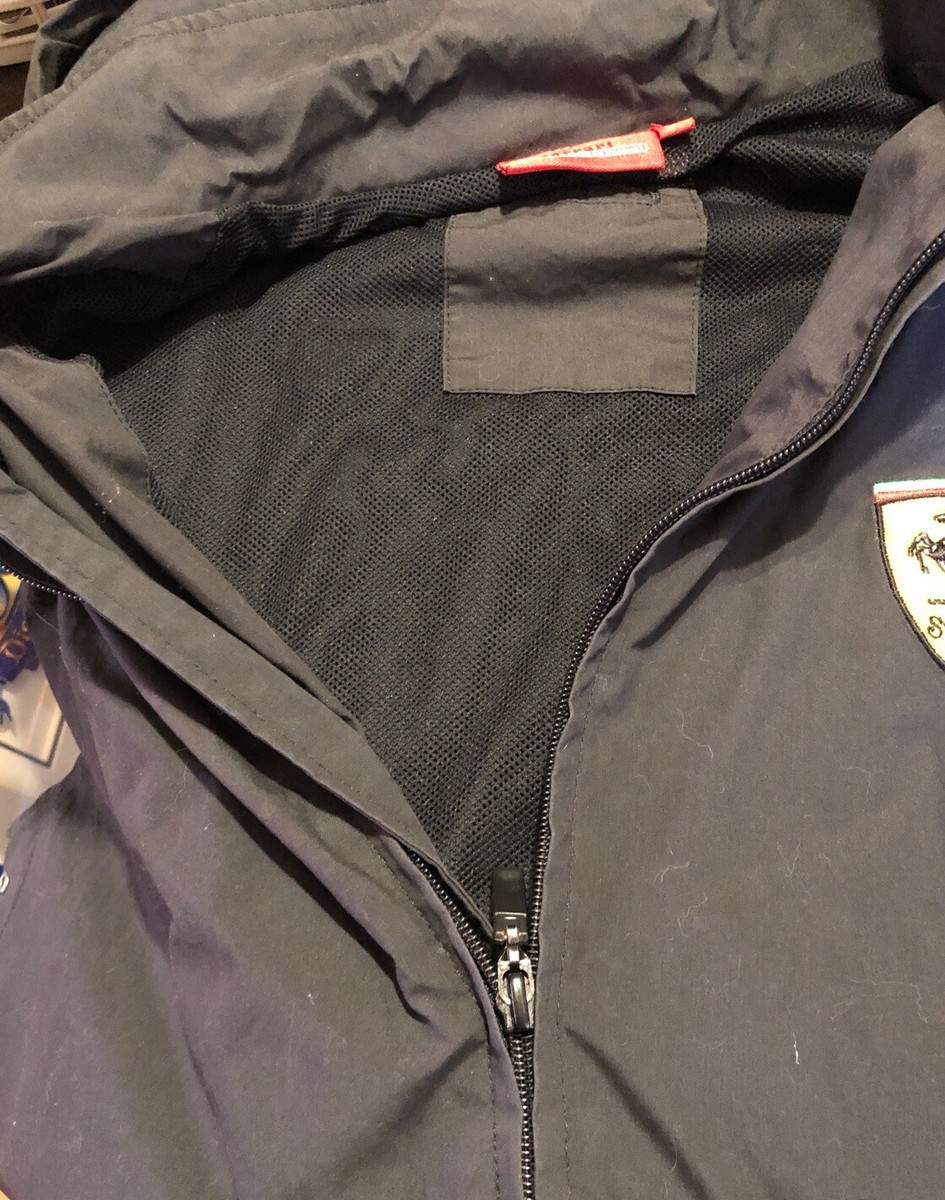 ♥非売品フェラーリ ブラック ウィンドブレーカー Ferrari Official Licensed Product Windbreaker Jacket S Black