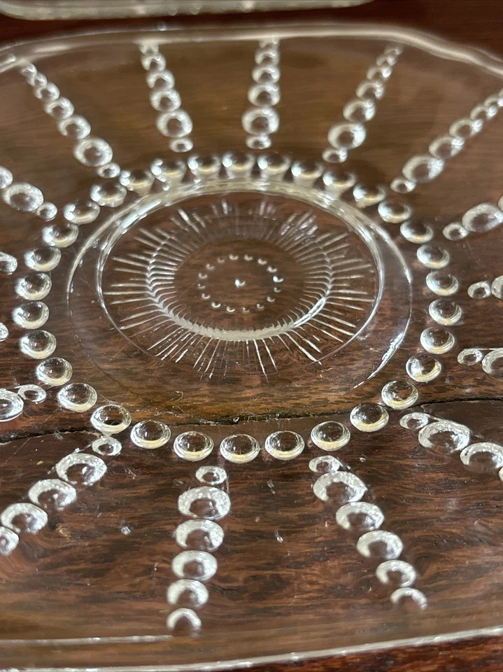 复古联邦玻璃茶杯、碟子和沙漠板哥伦比亚 20 世纪 40 年代大萧条 2 — 第 4/4 张图片