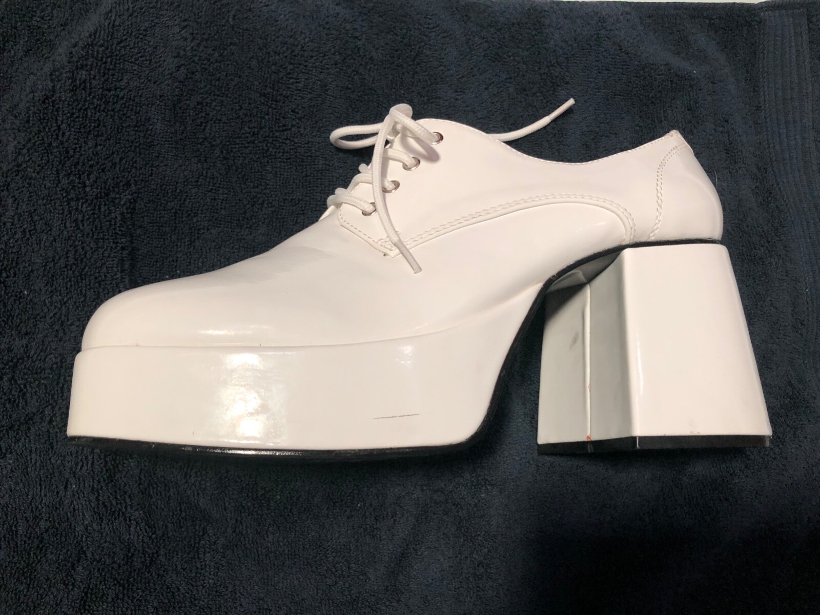 Funtasma White Pleather Platform GoGo Heels Size 11 Gem