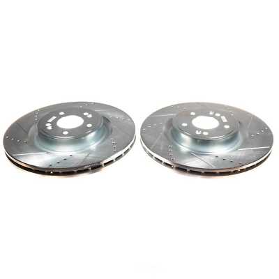 Disc Brake Rotor Set-Front Drilled, Slotted and Zinc Plated Brake Rotor Pair