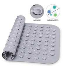 Non-Slip Bath Tub Mat 40 X 16 Inch Extra Long Safety Suction Cups Shower Mat