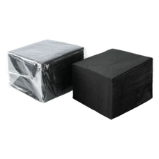 Karat 9.5"x9.5" Beverage Napkins - Black - 1,000 ct, KN-B9595-2BLK