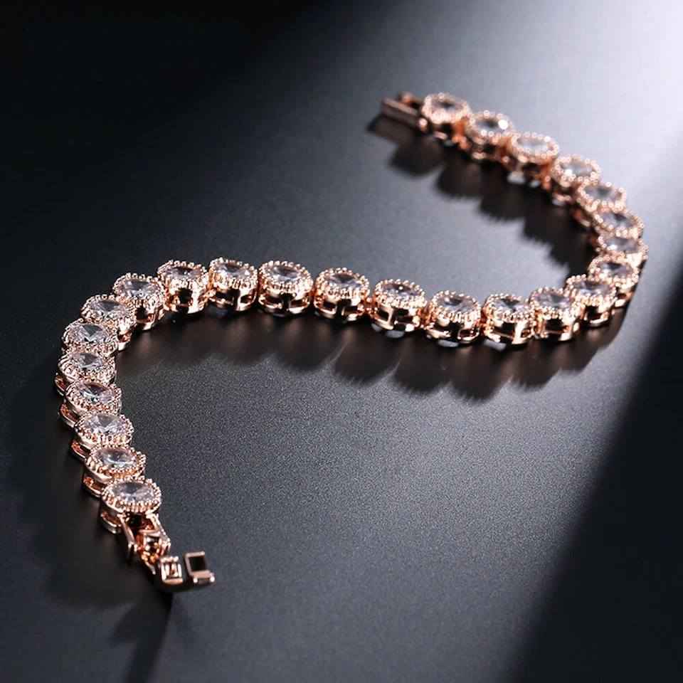 DAMEN SCHMUCKSET FUCHS ANHÄNGER IN ROSEGOLD HALSKETTE EDELSTAHL OHRRINGE ARMBAND - Bild 4 von 4