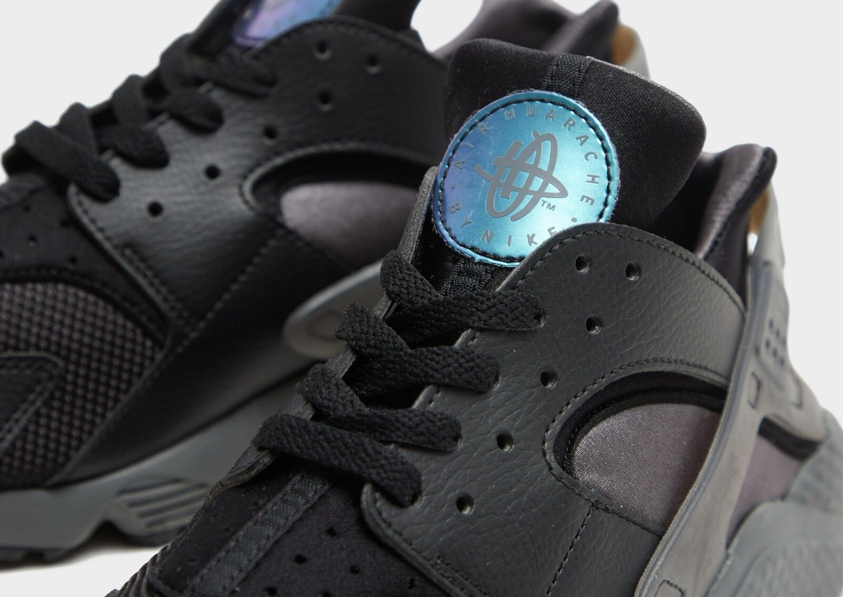 Nike Air Huarache Men's running Trainers Black Blue Iridescent UK 10 BNIB