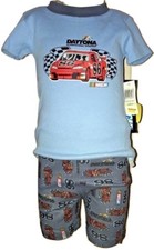 Nascar Boys Blue And Gray 2 Piece Pajama Set