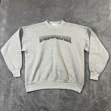Vintage Budweiser Sweatshirt Mens L/XL Gray Made In USA Beer Logo Hanes Tag READ