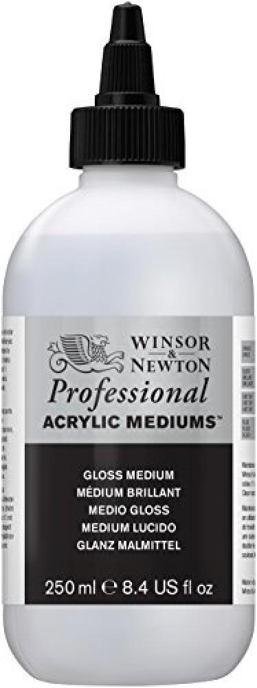 (TG. 250ml bouteille) Winsor & Newton - Medium lucido acrilico, 250 ml - NUOVO