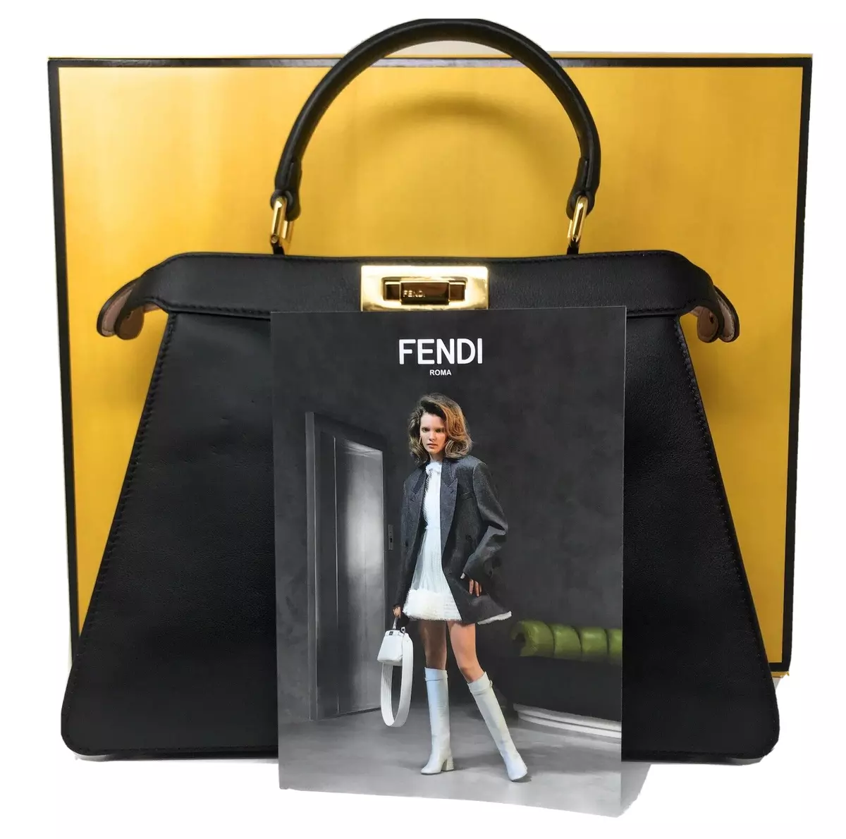 Fendi Handle + Crossbody strap Bag Peekaboo / Leather Naro + light Rose