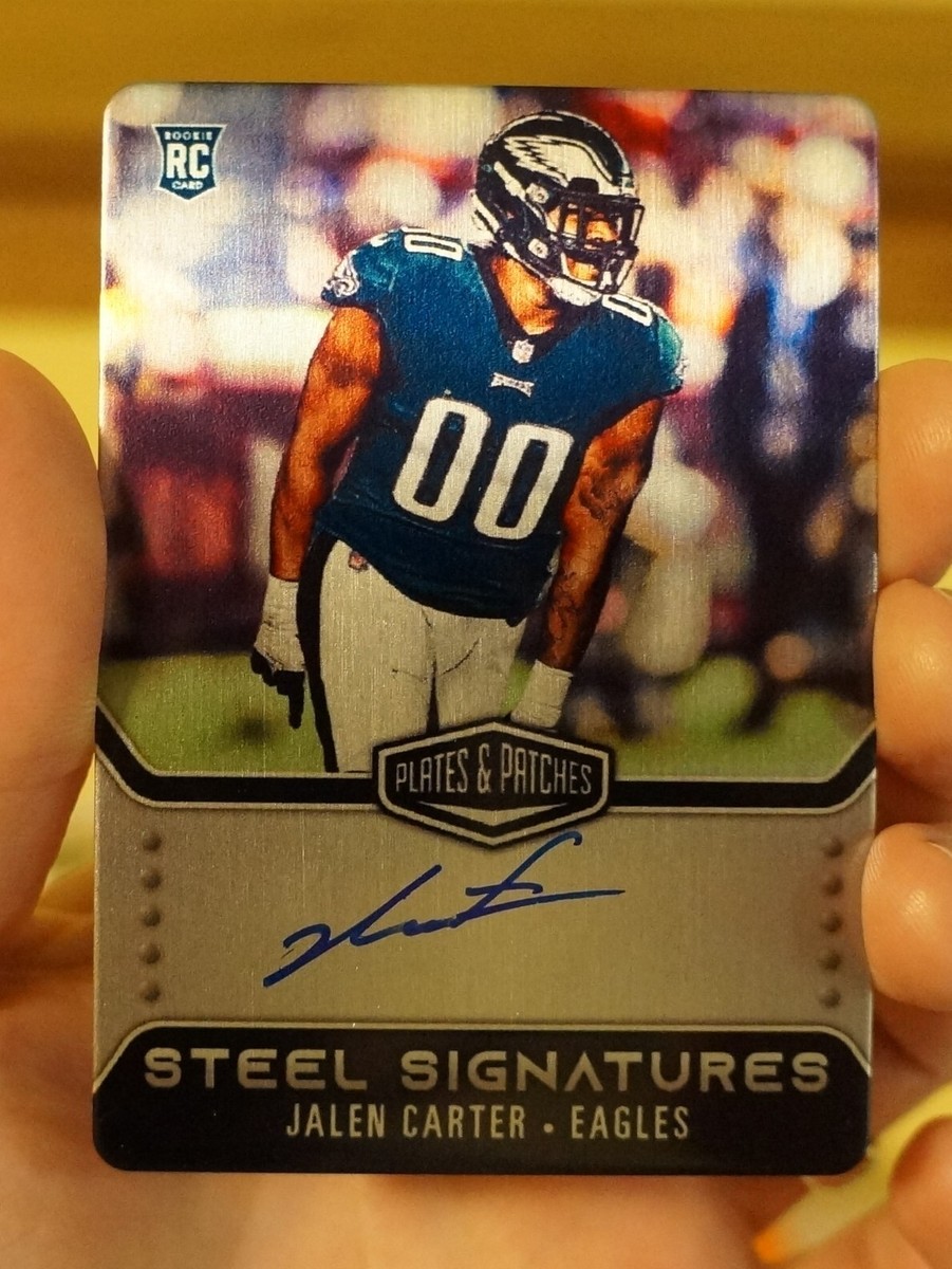 JALEN CARTER On-Card AUTO 2023 PLATES & PATCHES /300 STEEL