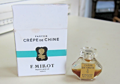 Rare Vintage Crepe De Chine Parfum Perfume Micro Mini 1/20 Oz. By