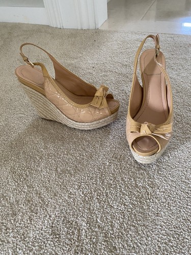 Christian Dior Quilted Tan/Nude Patent 