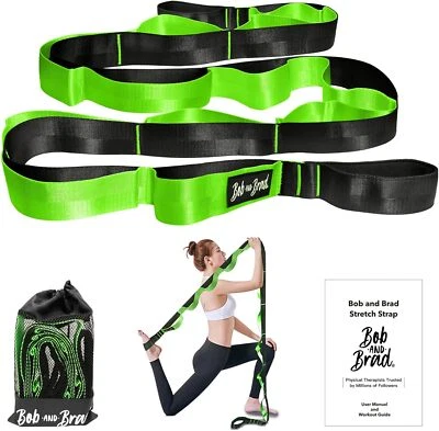‎BOB AND BRAD 12 Loops Yoga Stretch Strap for Stretching Physical Therapy For Pilates Trainers