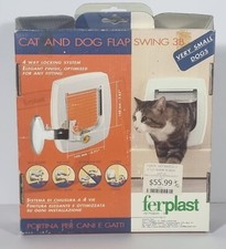 Ferplast Swing 3B Cat and Dog Door   4 Way Locking   White   Small Pets