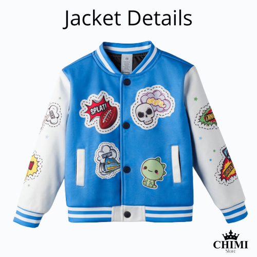 SPRUNKI Kids' Varsity Baseball Jacket. Athletic Bomber Jacket for Boys and Girls - Picture 11 of 19