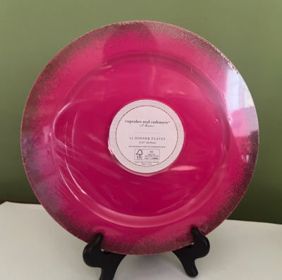 Set of 12 Rachel Zoe Pink Disposable 48 Plastic CUTLERY & C&C