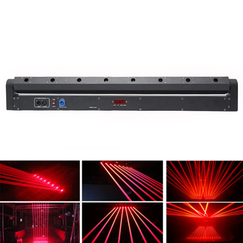 Disco DJ Laser Light 180W 8 Eyes RGB Stage LED Laser Bar Beam Moving Head Lights - Image 4 of 4