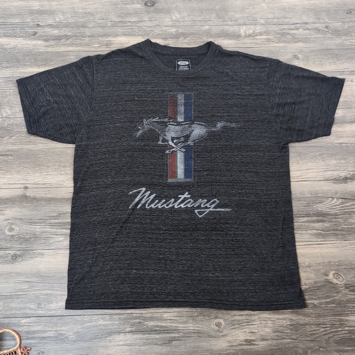 PONY Camicia Ford Mustang adulto grande grigia grafica manica corta casualwear unisex