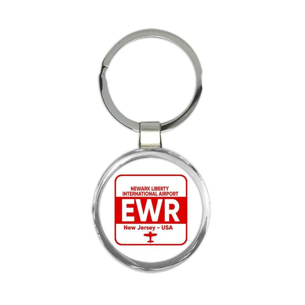Gift Keychain : USA Newark Airport New Jersey EWR Travel Airline Pilot AIRPORT
