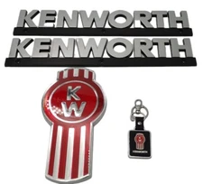 Fits Kenworth Hood Emblem Badge Logo Set