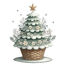Wall decal sticker Christmas tree wall sticker 18 x 18 cm large