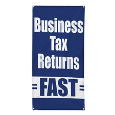 Vertical Vinyl Banner Multiple Sizes Business Tax Returns Fast Business Outdoor