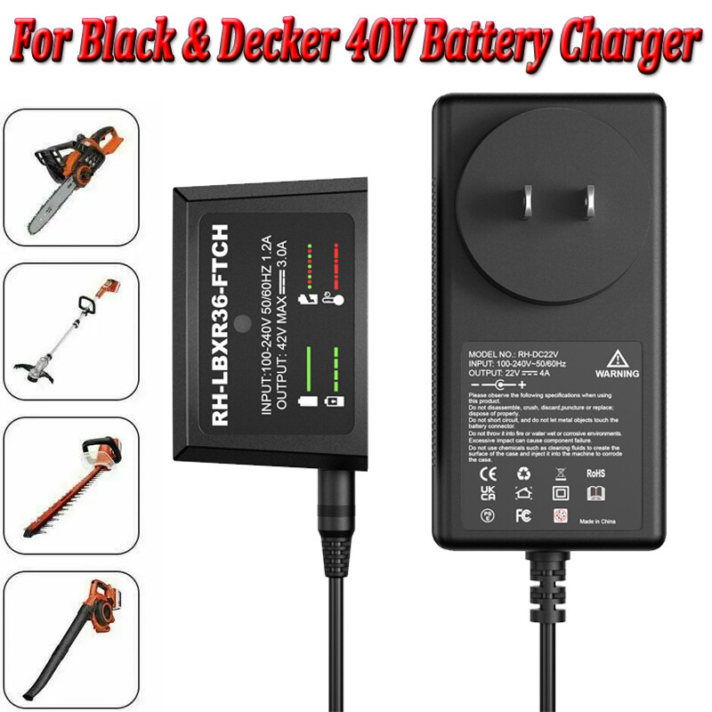 40V Black Decker MAX LBXR36 LBX2040 Lithium-ion Battery Charger
