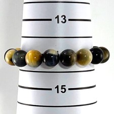 10mm Blue Tiger Eye Gemstone Stretch Bracelet