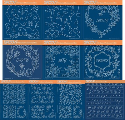 Clarity Stamps Linda Williams' Groovi Contours Groovi A5 Square Plate Collection