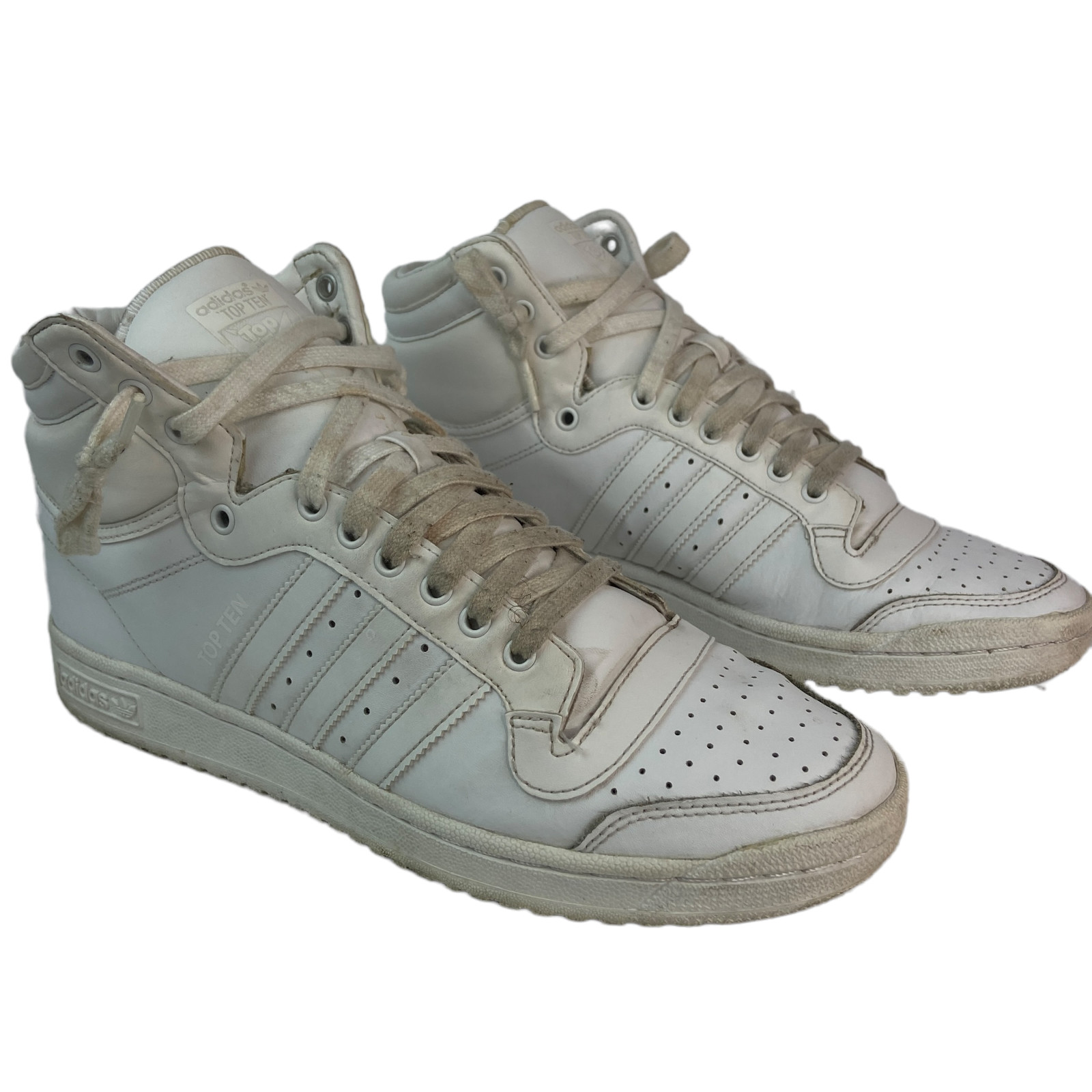 adidas Originals Top Ten Mens White Leather Hi Top Sn… Gem