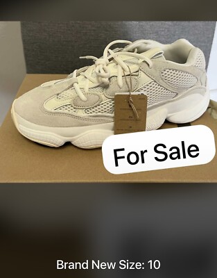 2023) Adidas Yeezy 500 Bone White size 10 US ID5114 Boost Kanye
