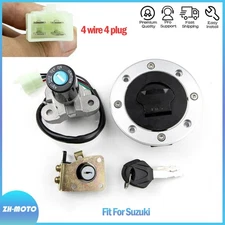 Fit For Suzuki GSX750 GSX600 1989-97 Ignition Switch Lock & Fuel Gas Cap Key Set