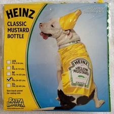 Rasta Imposta Heinz Classic Mustard Bottle dog costume SZ Large (sealed)