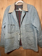 Vintage OshKosh B'Gosh Blanket Lined Chore Coat Made in USA Jacket Size 44