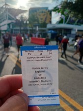 2026 England v Costa Rica (MATCH TICKET COMPLETE)