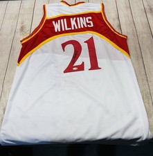 ATLANTA HAWKS DOMINIQUE WILKINS SIGNED WHITE CUSTOM JERSEY JSA COA!!!
