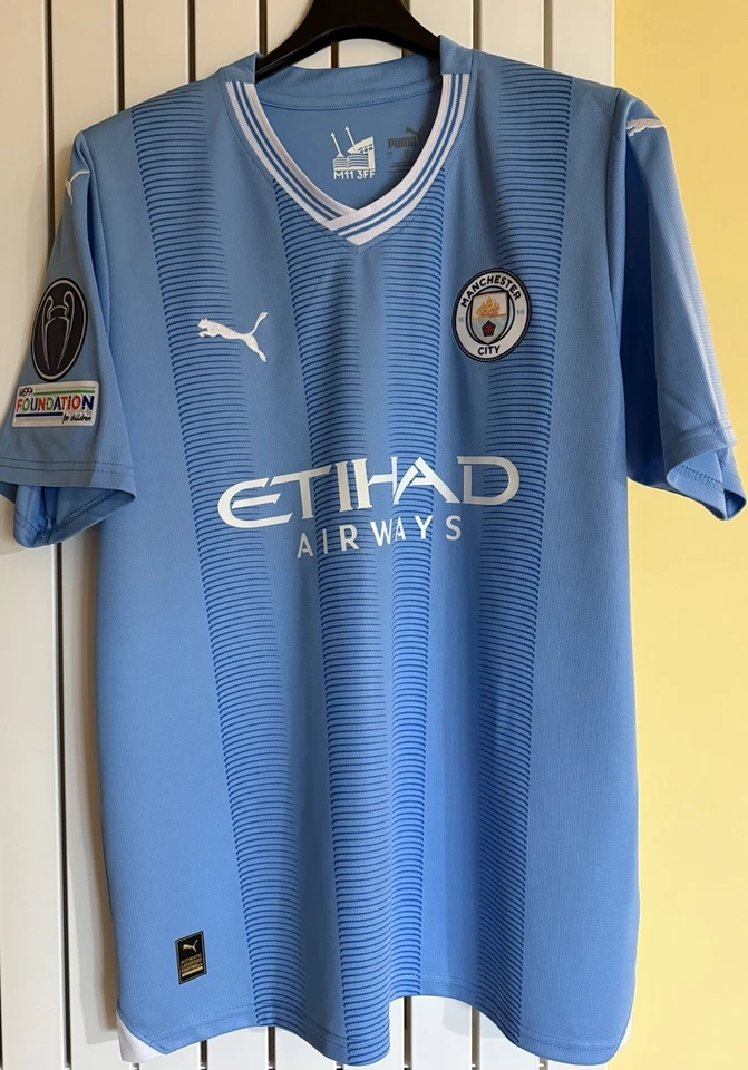 Maglia MANCHESTER CITY Puma Home Erling HAALAND Signed COA Beckett Calcio Psa - Imagen 3 de 4