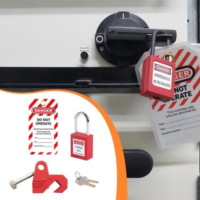 Circuit Breaker Lockout Tagout Kit Easy to Use for Maintenance Red Lock Tool