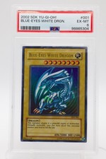 2002 Yu-Gi-Oh Blue-Eyes White Dragon SDK-001 Ultra Rare PSA 6 Unlimited