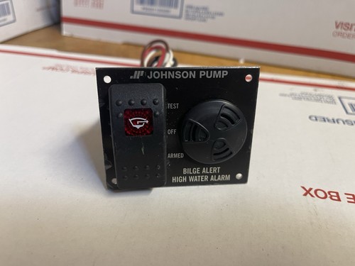 Johnson Pump Boat Bilge Switch Panel 72301-001 High Water Alarm 12V