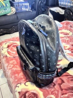 MCM Stark Backpack Medium Black Leather