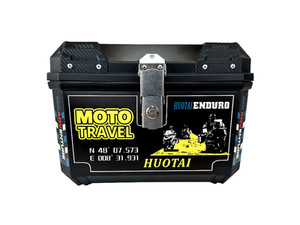 Waterproof Motorcycle Top Case 28L 45L 55L 65L 100L Aluminum Alloy Motorcycle Trunk Top Box Tour Tail Box With Backrest Universal Motorcycle Accessories Storage Carrier Case ( Color - View #7